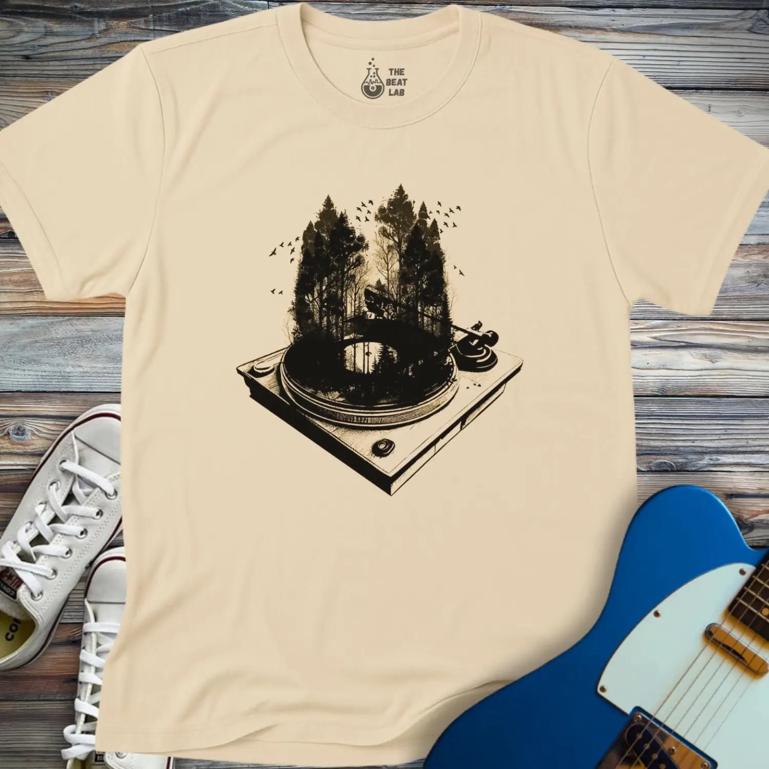 Forest Turntable Nature T-shirt - Sand / S - T-Shirt