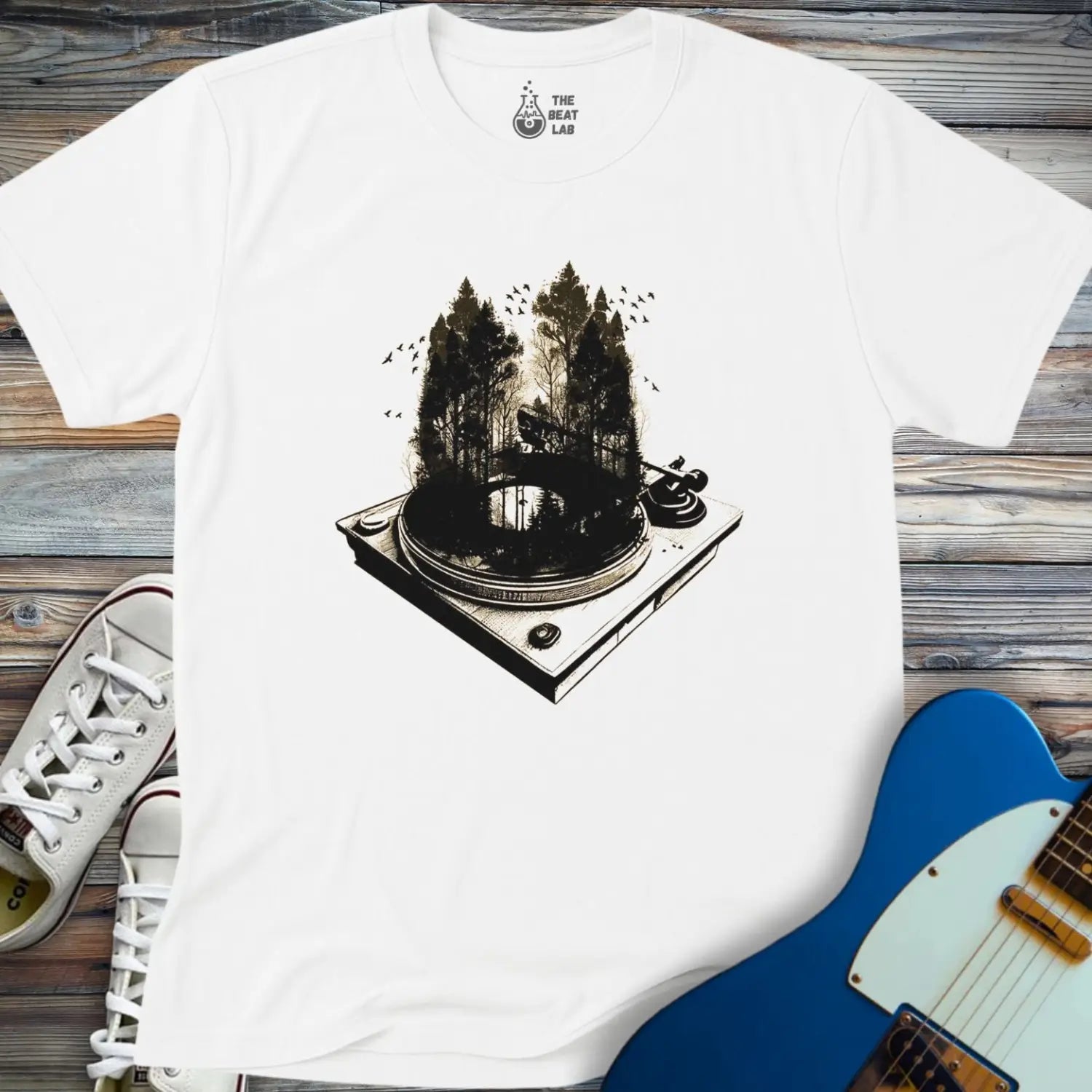 Forest Turntable Nature T-shirt - White / S - T-Shirt