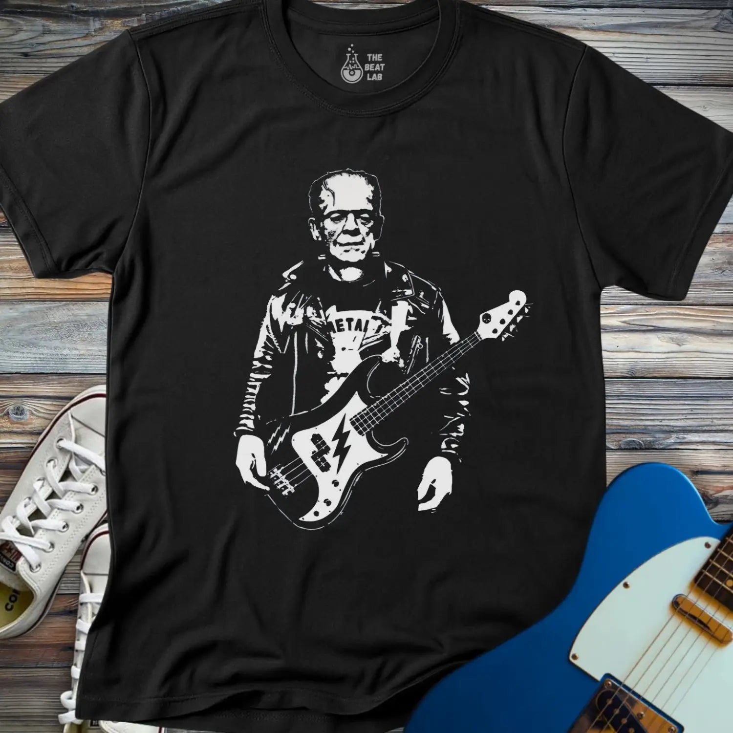 Frankenstein Rock Legend T-shirt - Black / S - T-Shirt