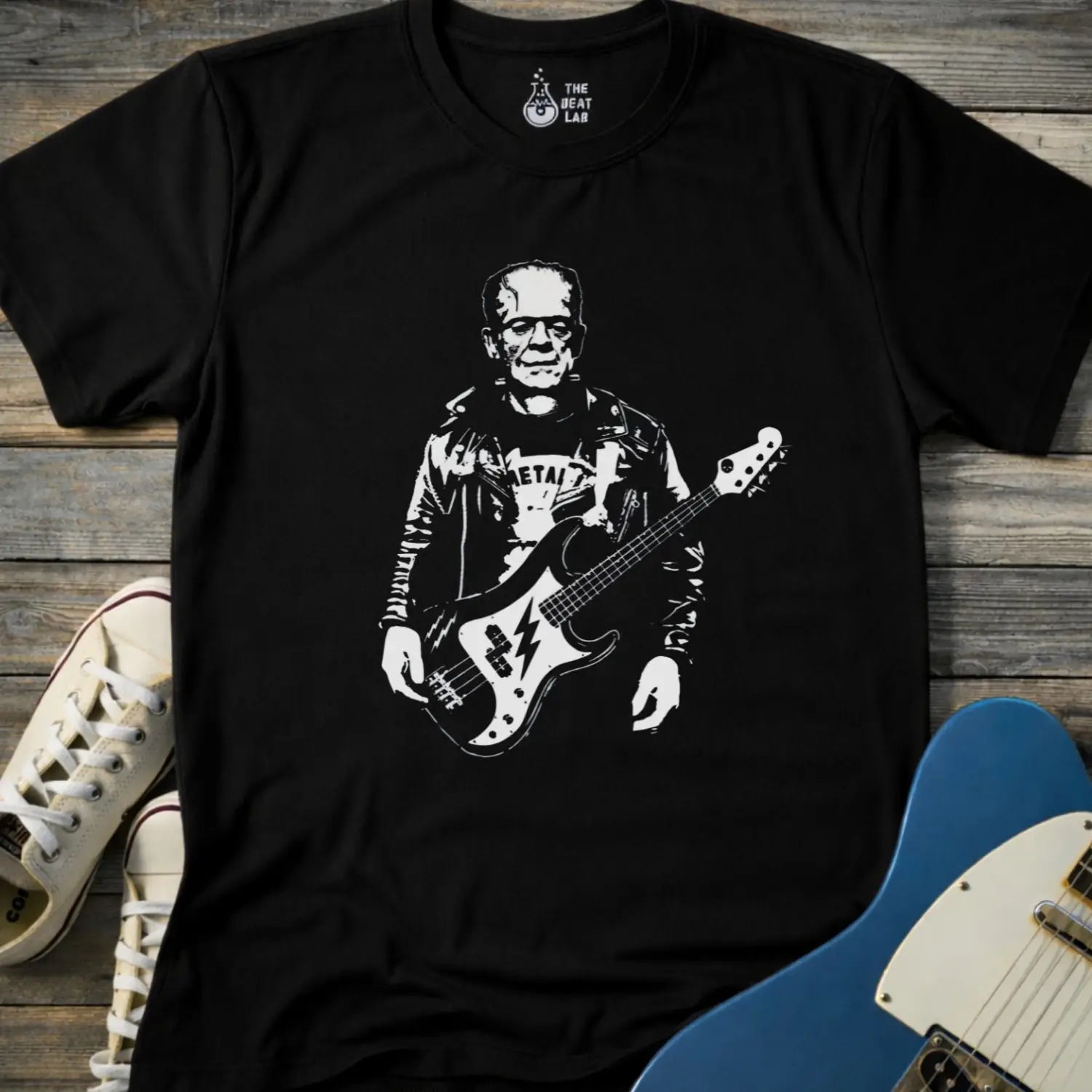 Frankenstein Rock Legend T-shirt - Black / S - T-Shirt