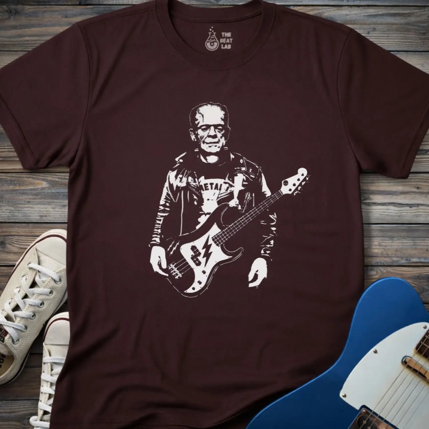 Frankenstein Rock Legend T-shirt - Dark Chocolate / S - T-Shirt