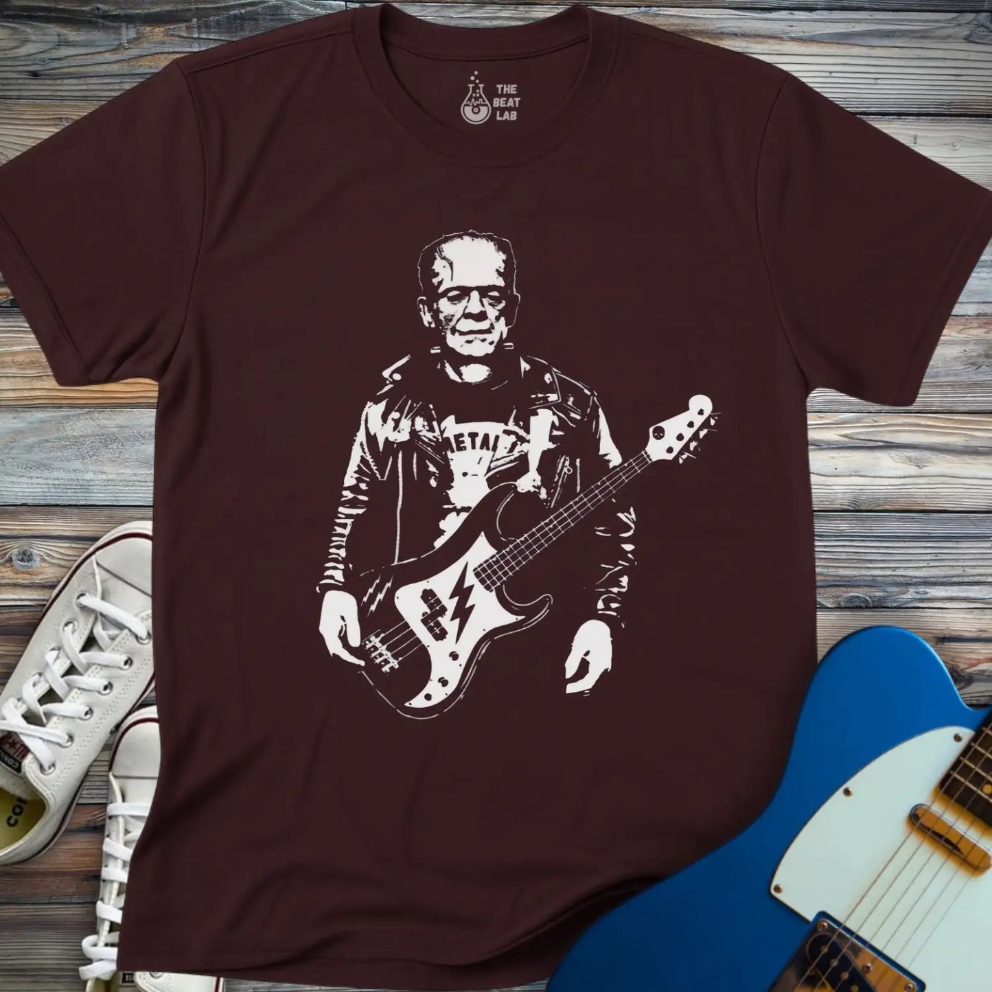 Frankenstein Rock Legend T-shirt - Dark Chocolate / S - T-Shirt