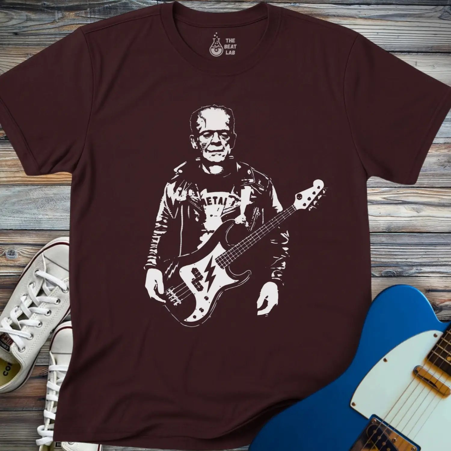 Frankenstein Rock Legend T-shirt - Dark Chocolate / S - T-Shirt