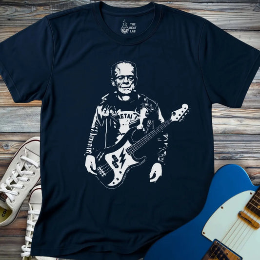 Frankenstein Rock Legend T-shirt - Navy / S - T-Shirt