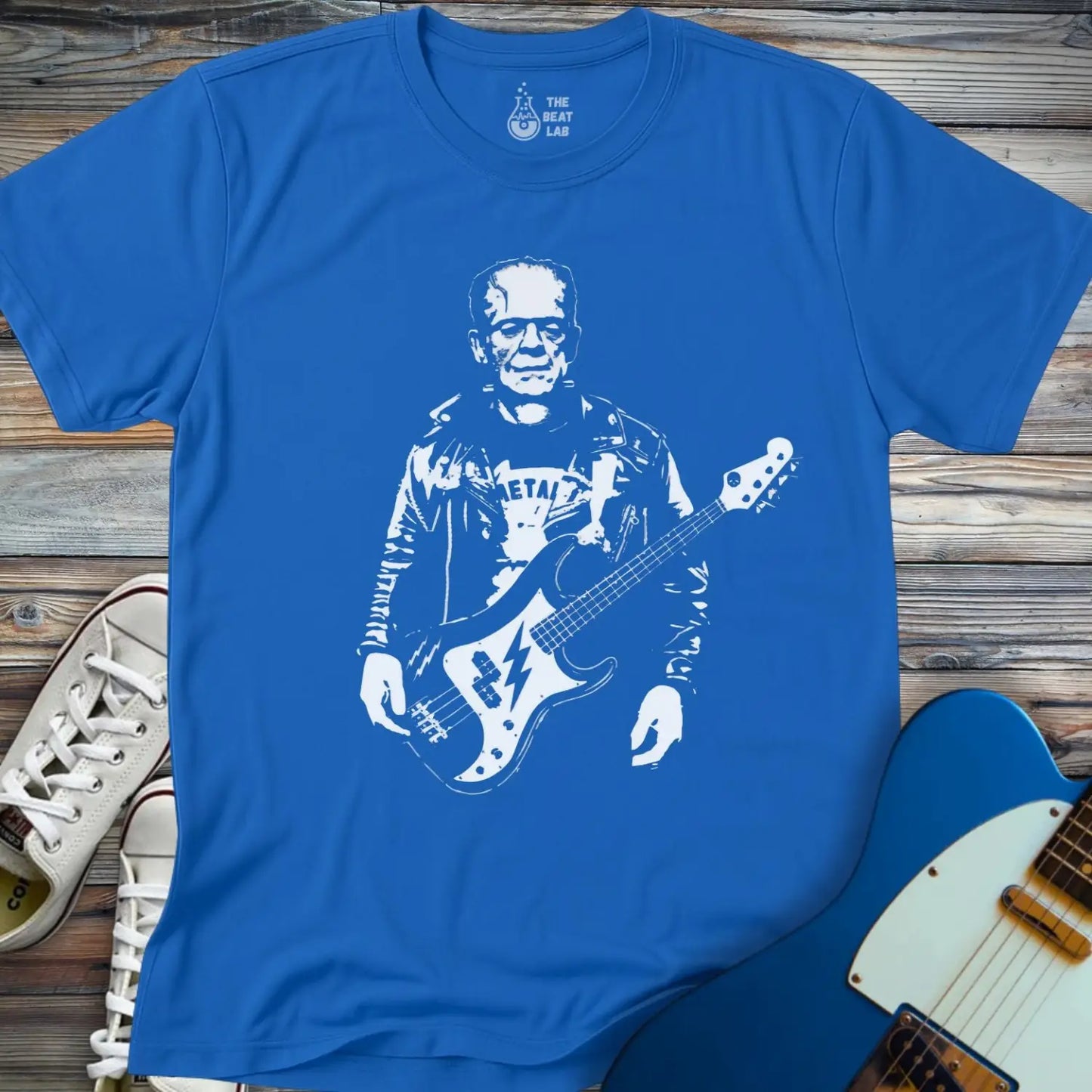 Frankenstein Rock Legend T-shirt - Royal / S - T-Shirt
