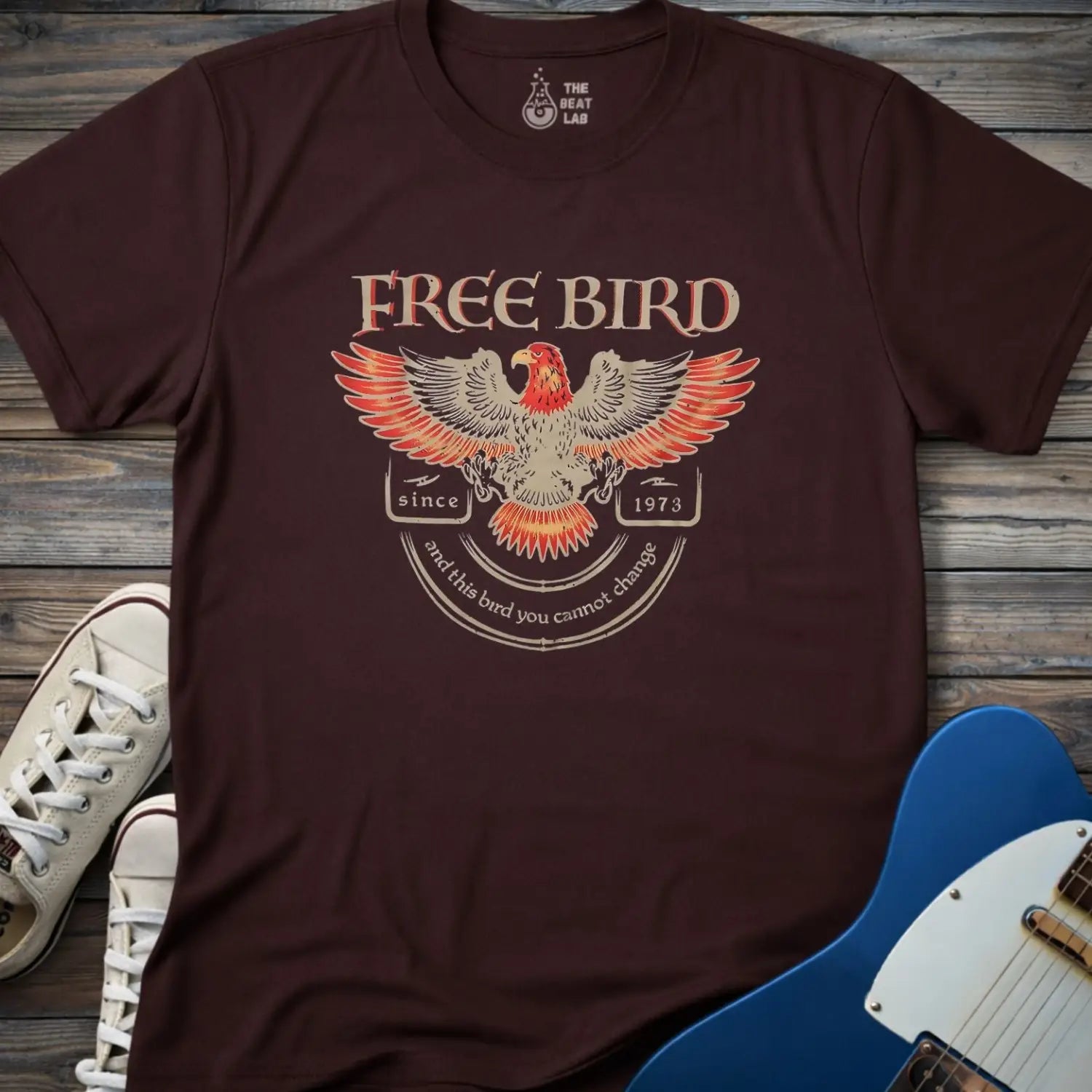 Free Bird T-shirt - Dark Chocolate / S - T-Shirt