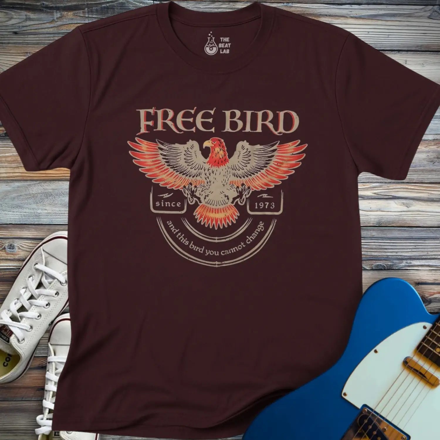 Free Bird T-shirt - Dark Chocolate / S - T-Shirt
