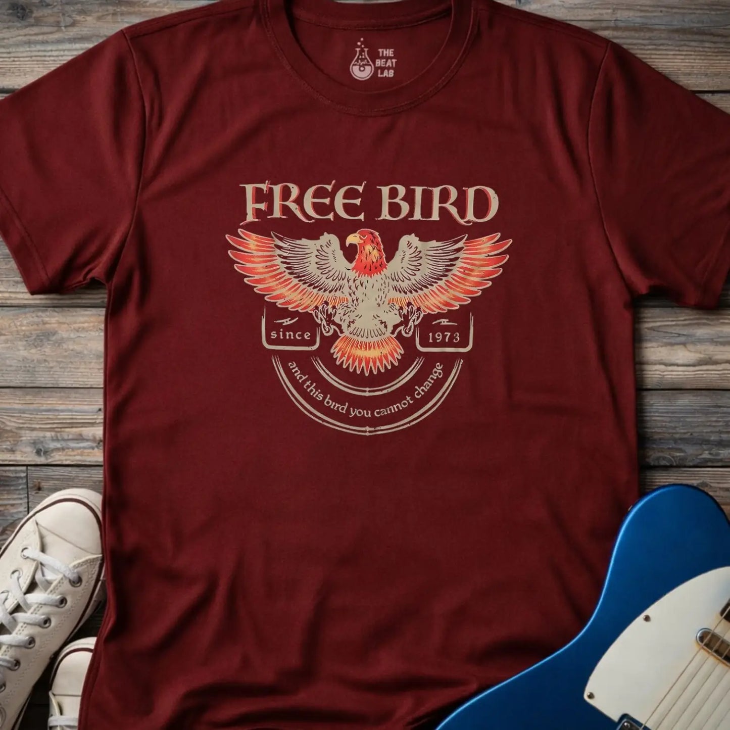 Free Bird T-shirt - Maroon / S - T-Shirt