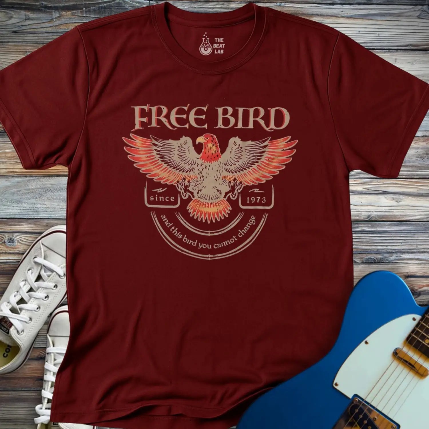 Free Bird T-shirt - Maroon / S - T-Shirt