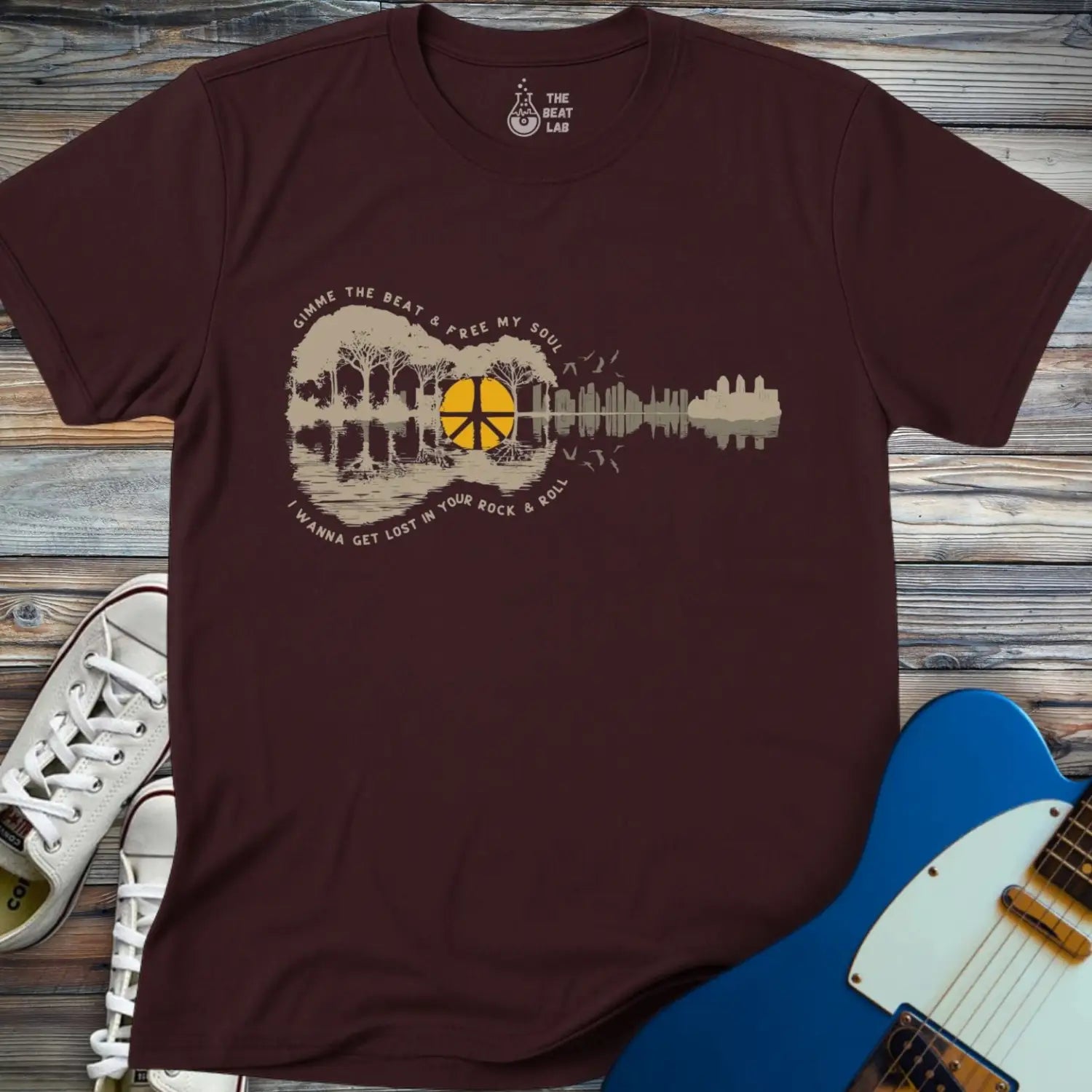 Gimme the Beat T-shirt - Dark Chocolate / S - T-Shirt