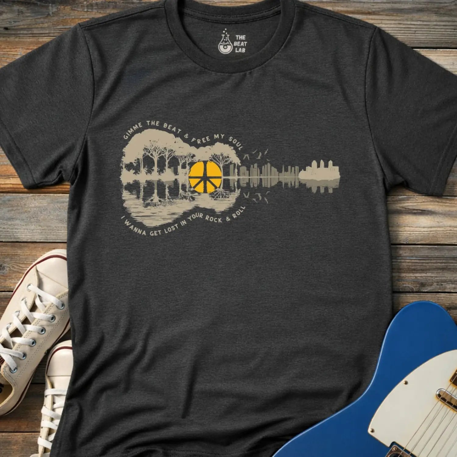 Gimme the Beat T-shirt - Dark Heather Grey / S - T-Shirt