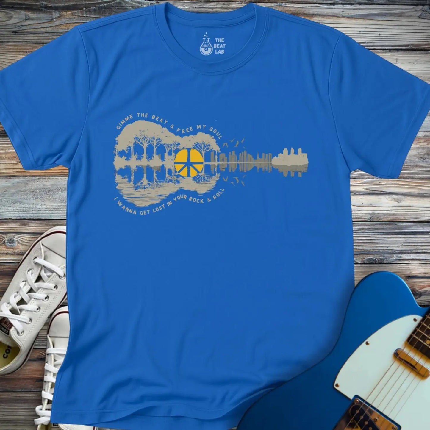 Gimme the Beat T-shirt - Royal / S - T-Shirt
