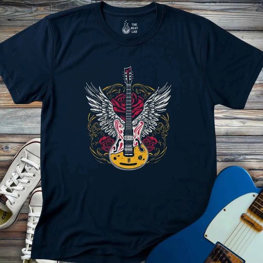 Gold Guitar Wings T-shirt