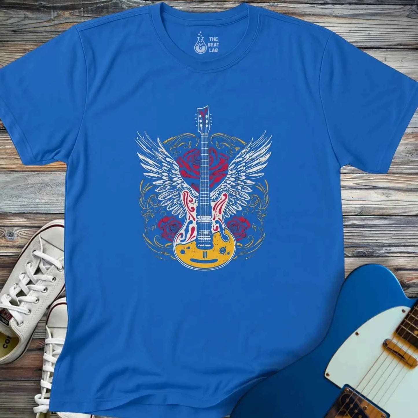 Gold Guitar Wings T-shirt