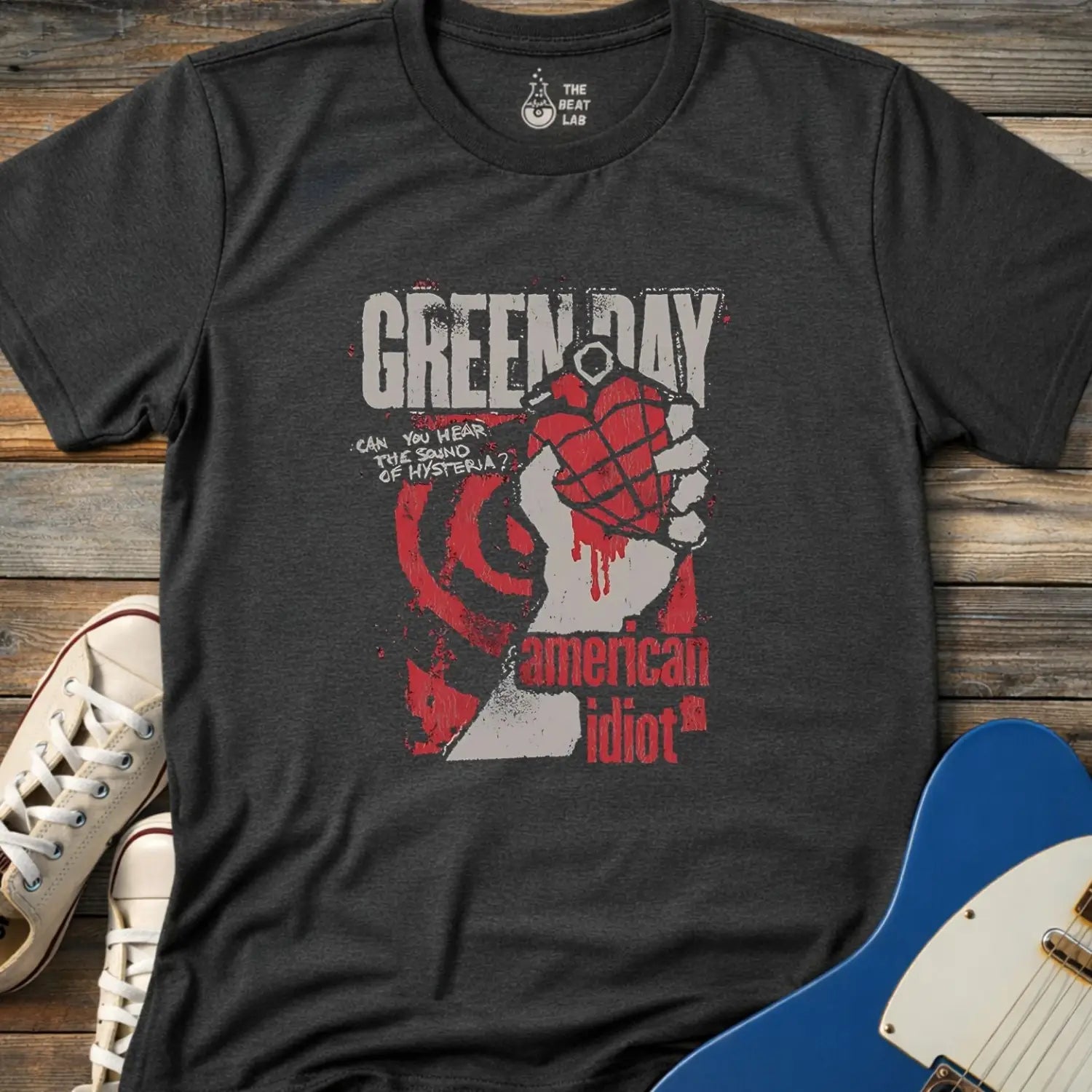 Green Day American Idiot T-shirt - Dark Heather Grey / S - T-Shirt