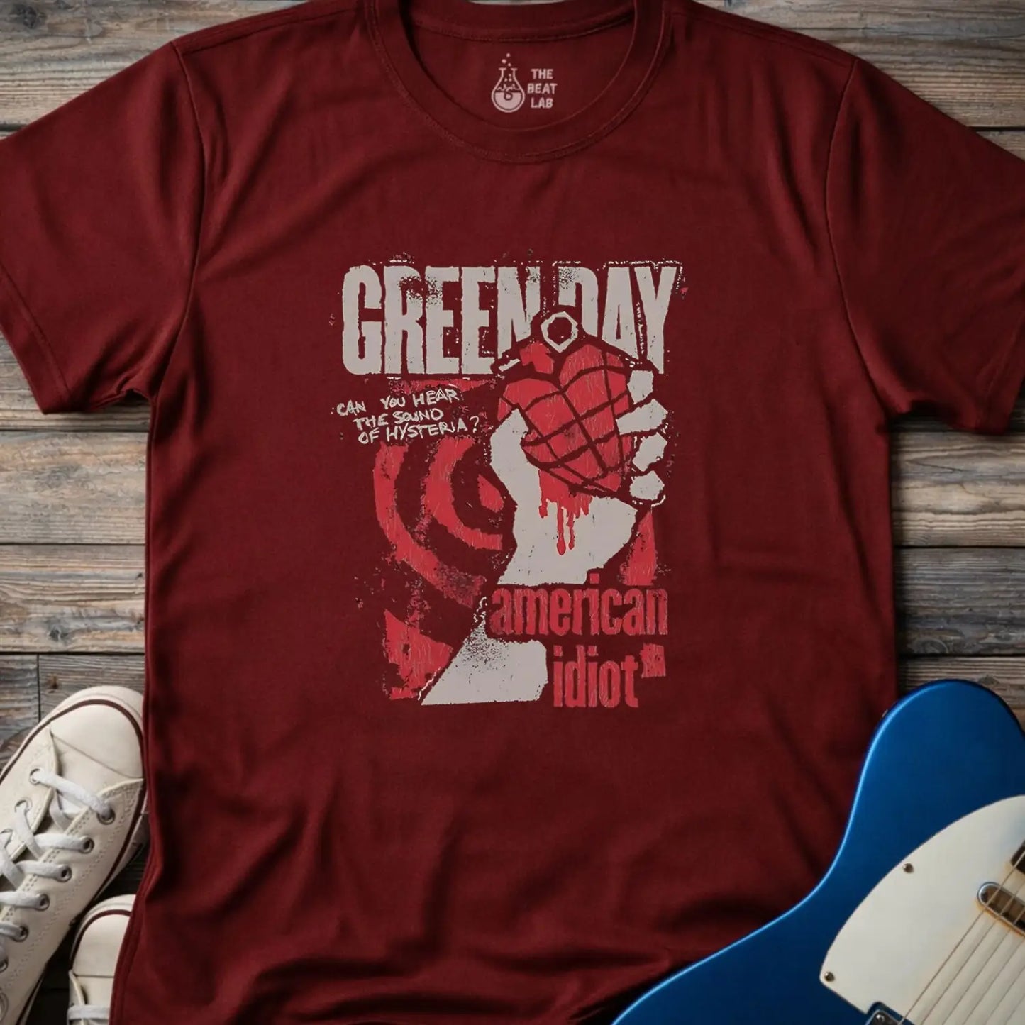 Green Day American Idiot T-shirt - Maroon / S - T-Shirt