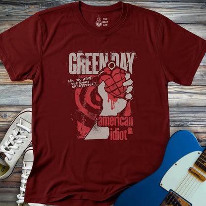 Green Day American Idiot T-shirt - Maroon / S - T-Shirt