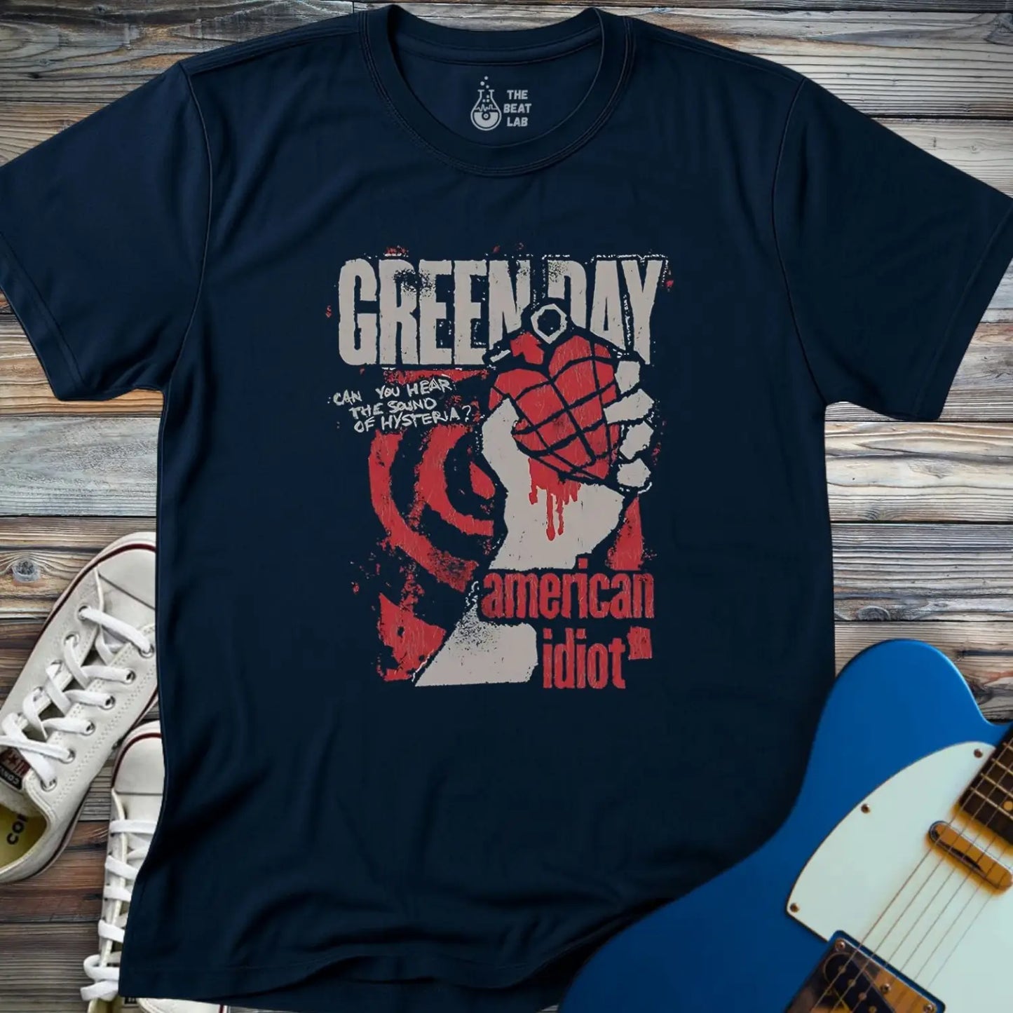 Green Day American Idiot T-shirt - Navy / S - T-Shirt