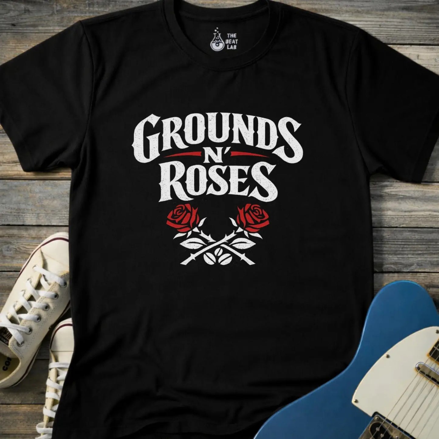 Ground N’ Roses T-shirt - Black / S - T-Shirt
