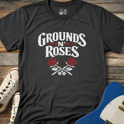 Ground N’ Roses T-shirt - Dark Heather Grey / S - T-Shirt
