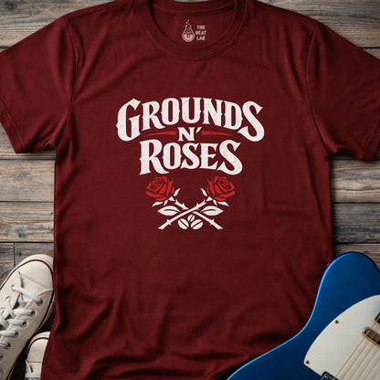 Ground N’ Roses T-shirt - Maroon / S - T-Shirt