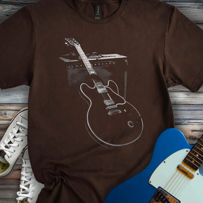Guitar Amp T-shirt Dark Chocolate