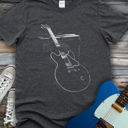 Guitar Amp T-shirt Dark Heather Grey