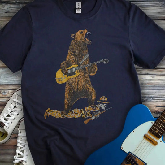 Guitar Bear T-Shirt Navy