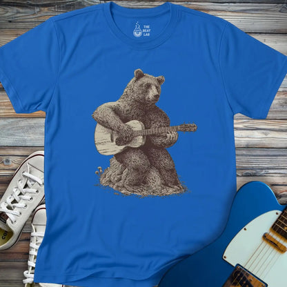 Guitar Bear T-shirt - Royal / S - T-Shirt