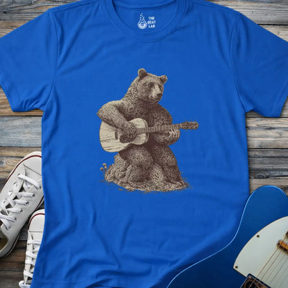 Guitar Bear T-shirt - Royal / S - T-Shirt