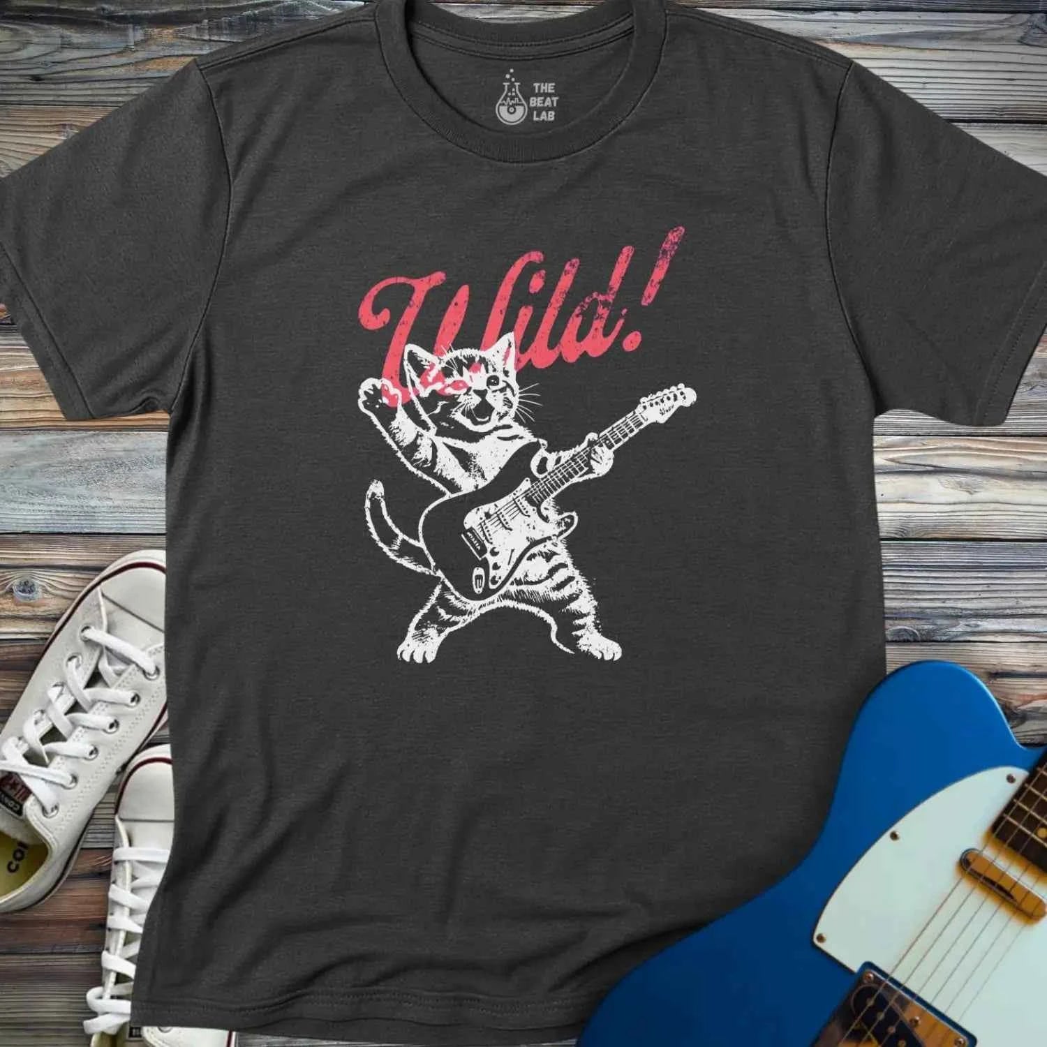 Guitar Cat Wild T-shirt
