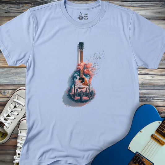 Guitar City T-shirt - Light Blue / S - T-Shirt
