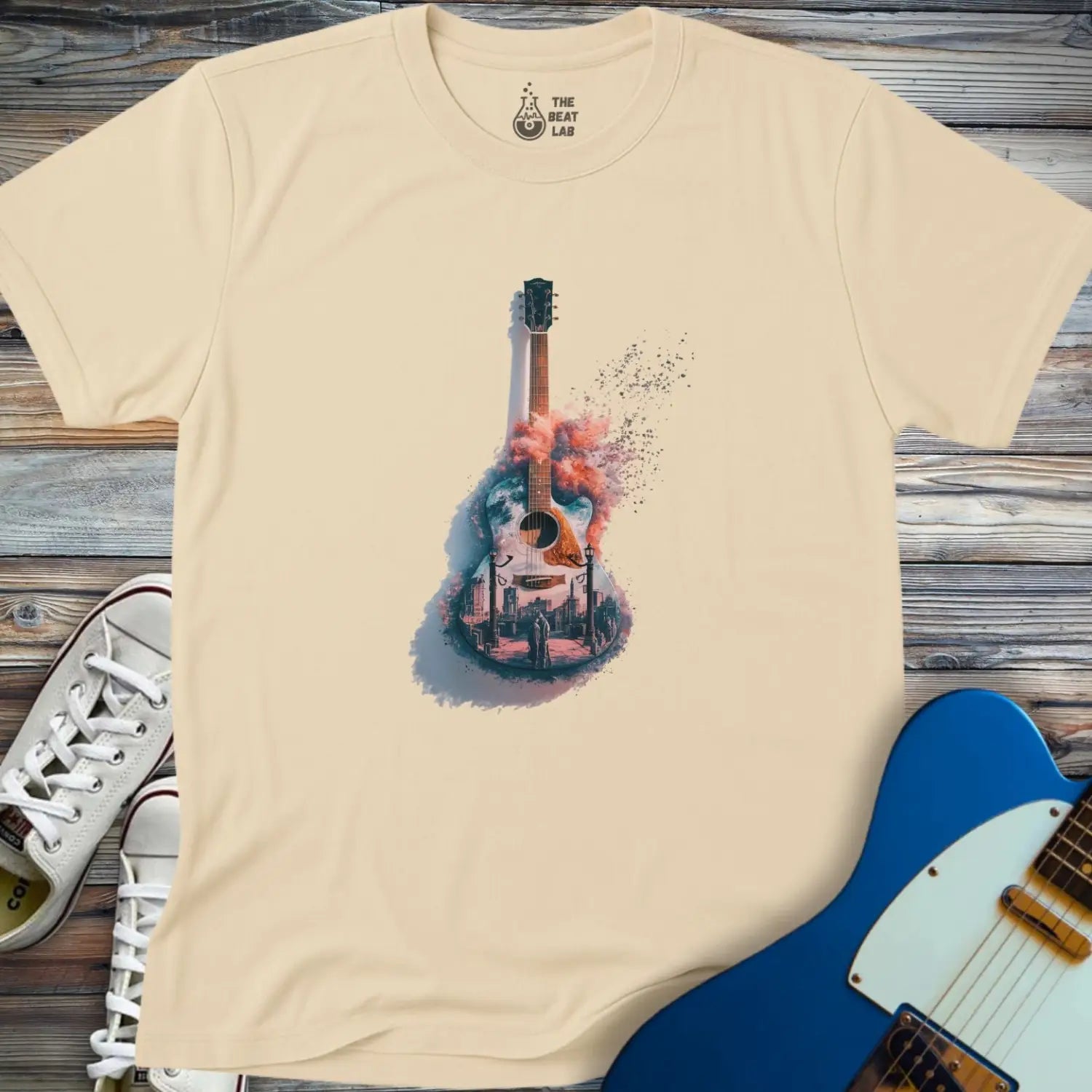 Guitar City T-shirt - Sand / S - T-Shirt