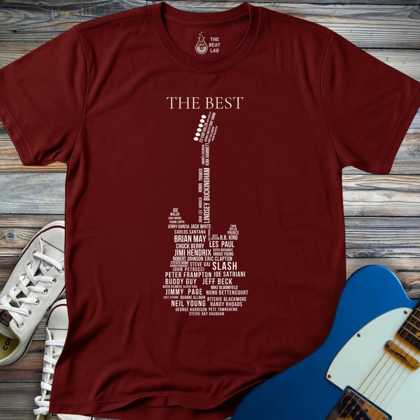 Guitar Legends T-shirt - Maroon / S - T-Shirt