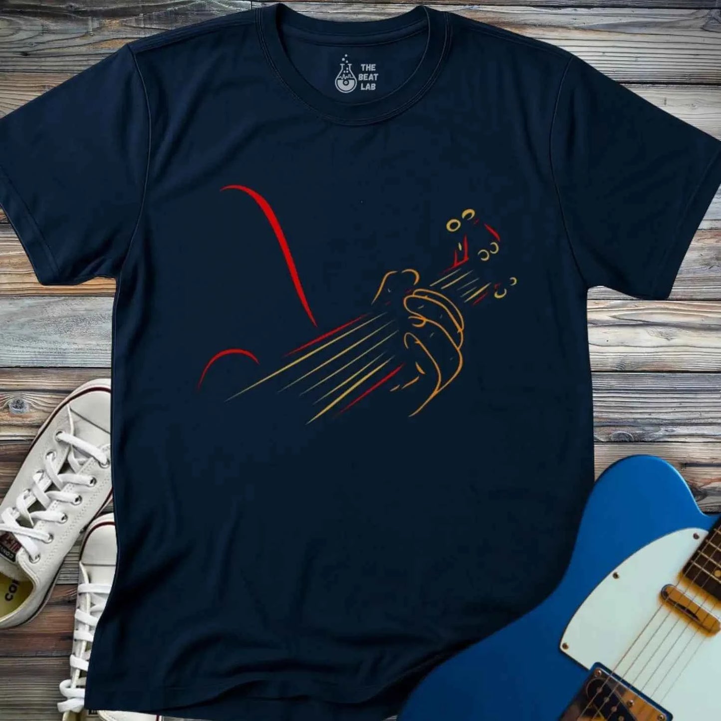 Guitar Line Art T-shirt