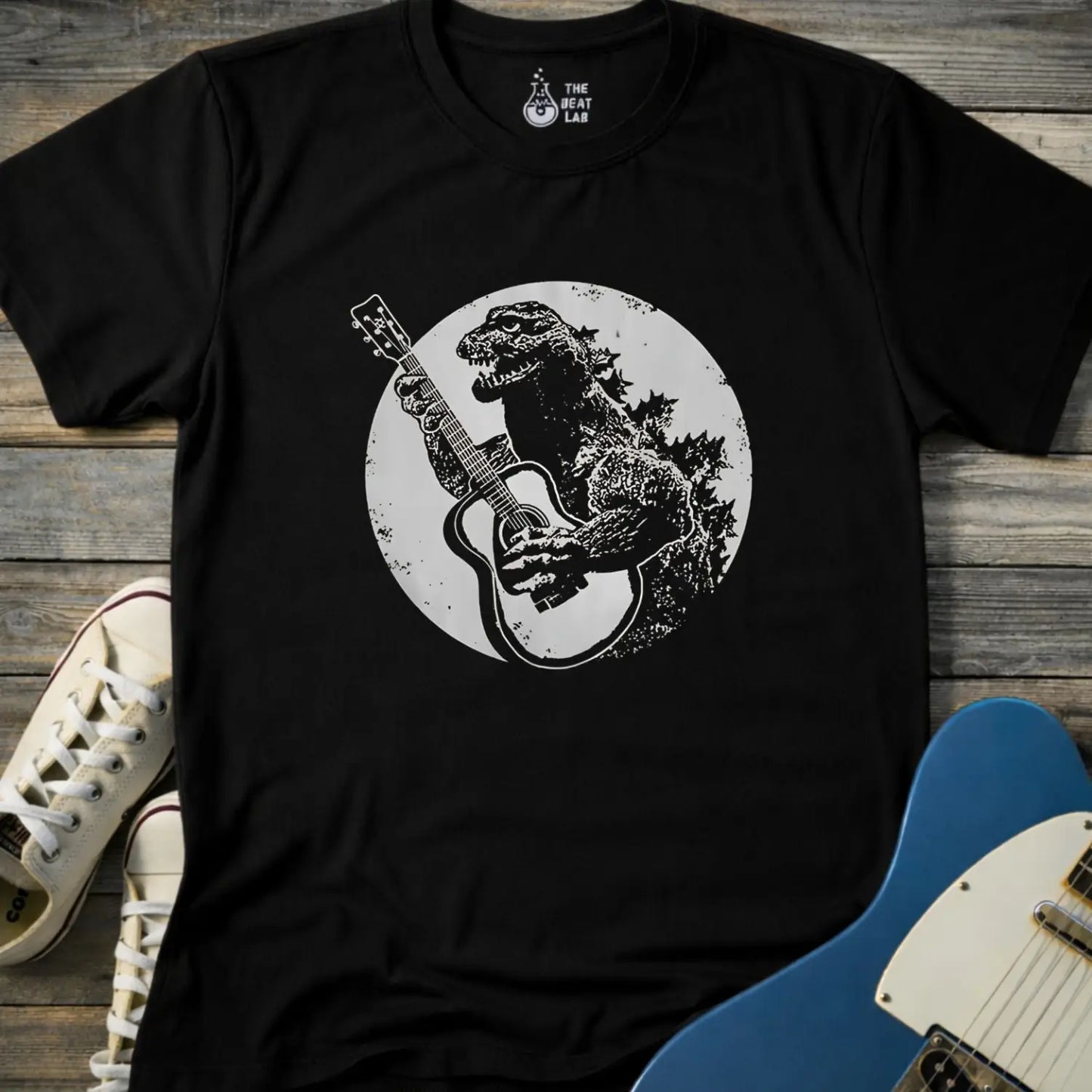 Guitar Rex T-shirt - Black / S - T-Shirt