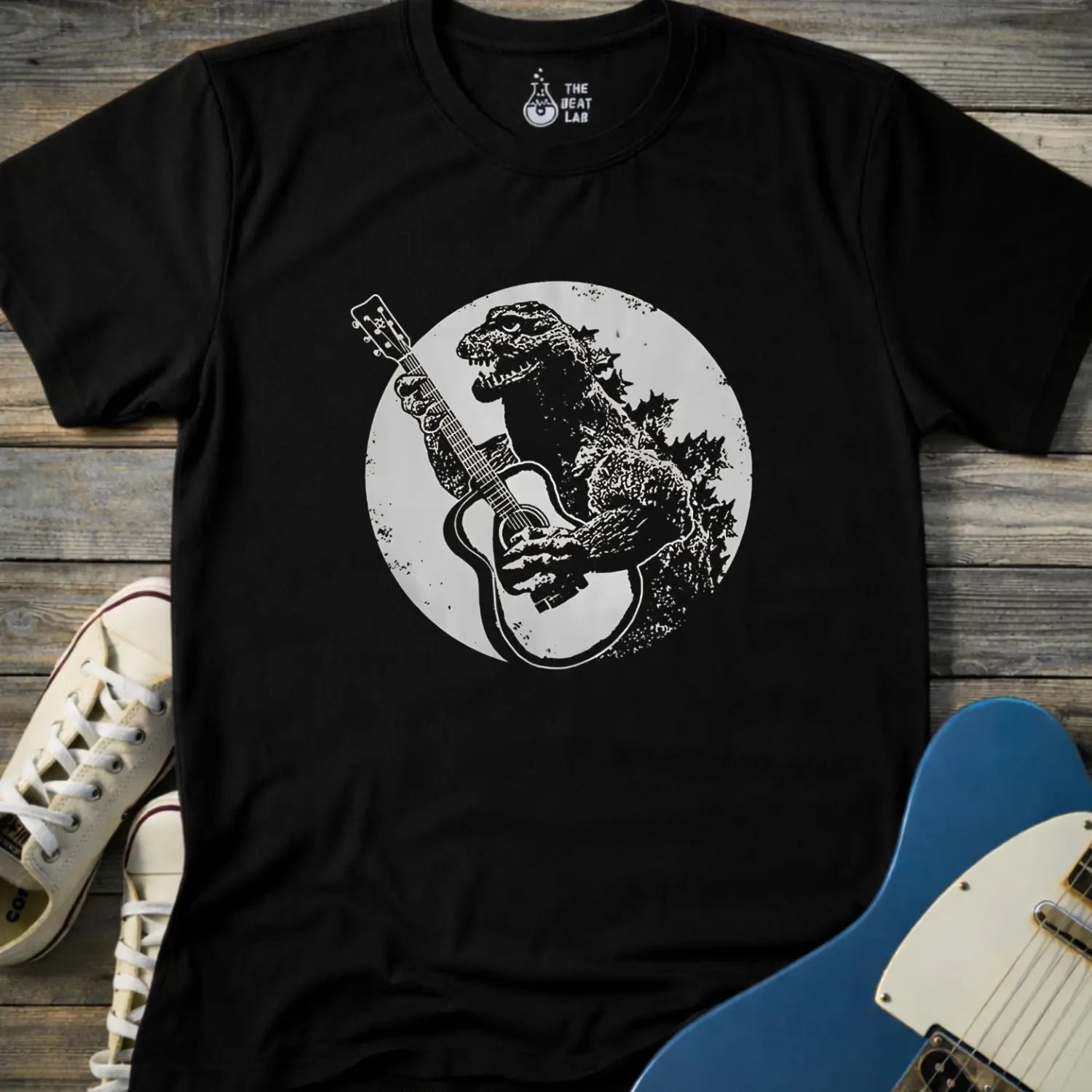Guitar Rex T-shirt - Black / S - T-Shirt