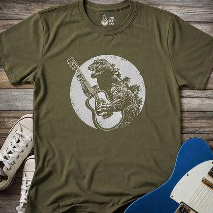 Guitar Rex T-shirt - Military Green / S - T-Shirt