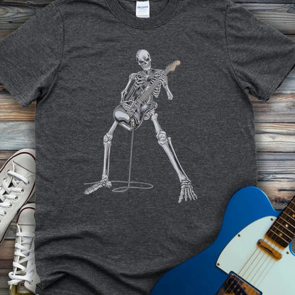 Guitar Skeleton T-shirt Dark Heather Grey