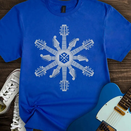 Guitar Snowflake T-shirt Royal