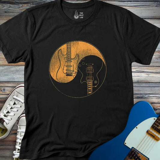 Guitar Yin Yang (I) T-shirt - Black / S - T-Shirt