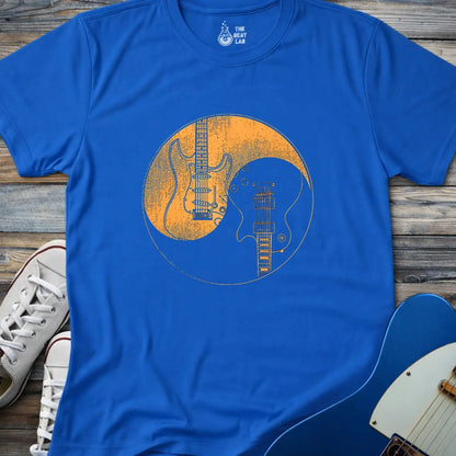 Guitar Yin Yang (I) T-shirt - Royal / S - T-Shirt