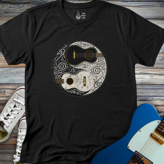 Guitar Yin Yang (II) T-shirt - Black / S - T-Shirt
