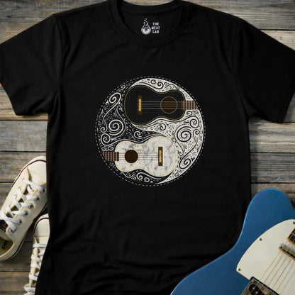 Guitar Yin Yang (II) T-shirt - Black / S - T-Shirt