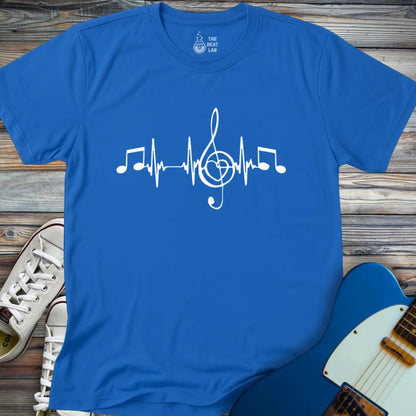 Heartbeat in G T-shirt - Royal / S - T-Shirt