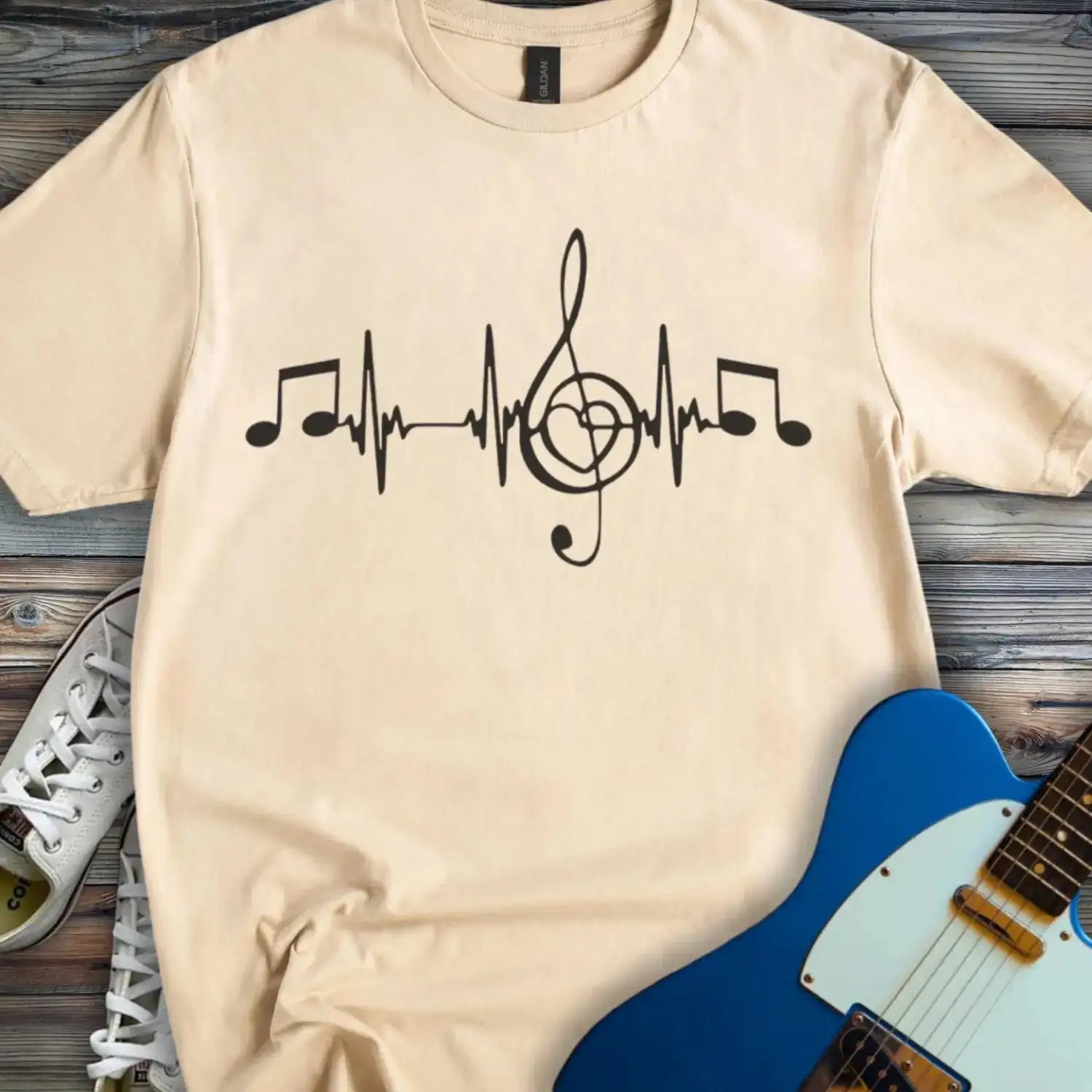 Heartbeat in G T-shirt Sand