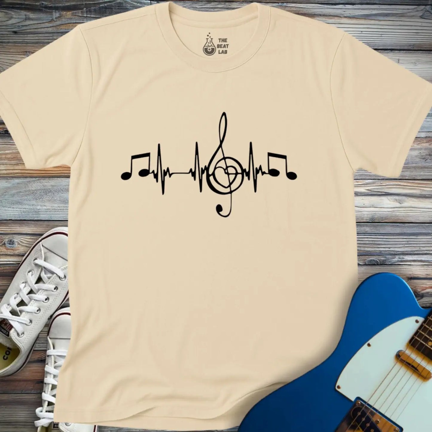 Heartbeat in G T-shirt - Sand / S - T-Shirt
