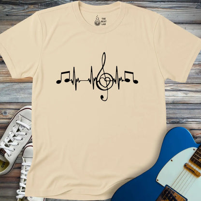 Heartbeat in G T-shirt - Sand / S - T-Shirt