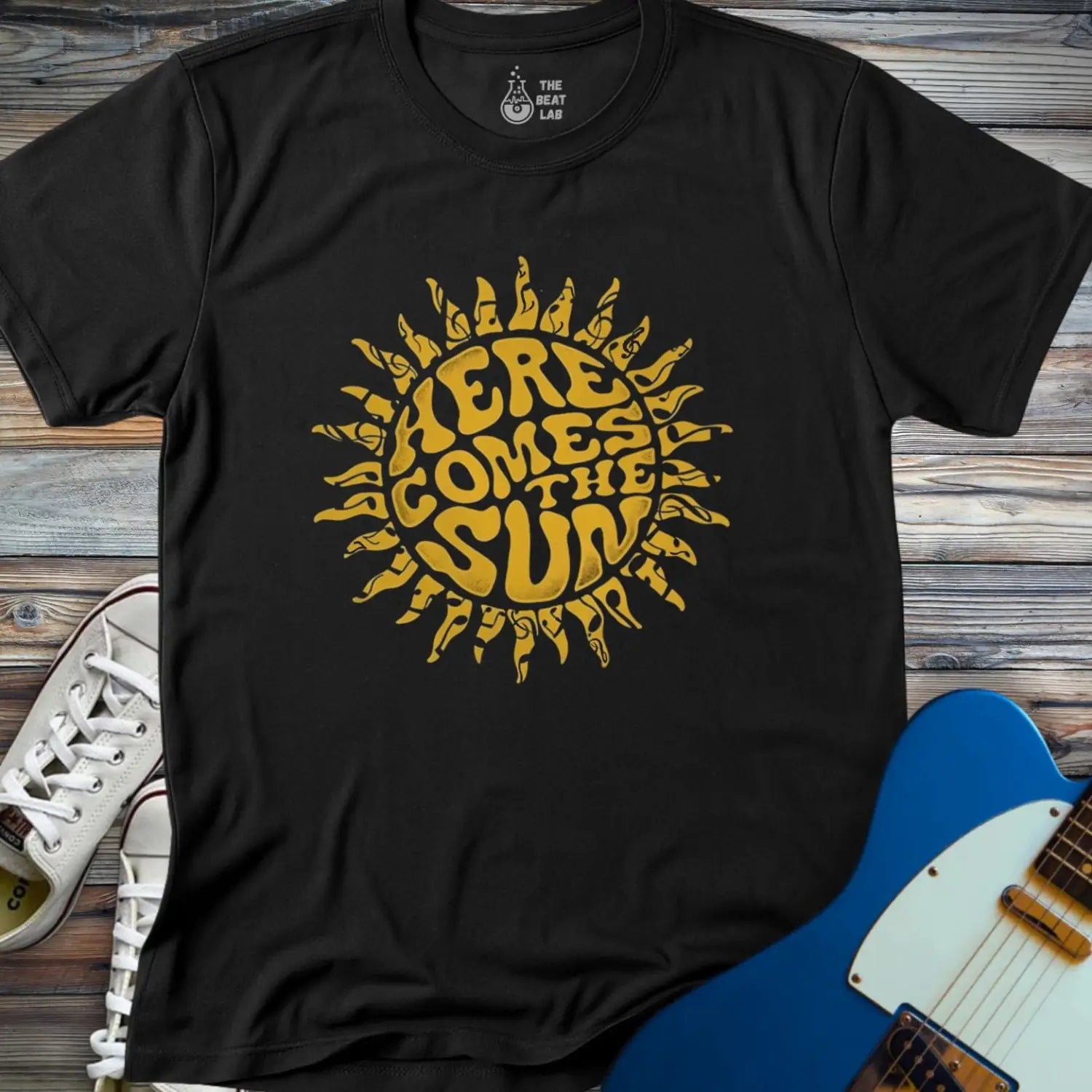 Here Comes the Sun T-shirt - Black / S - T-Shirt