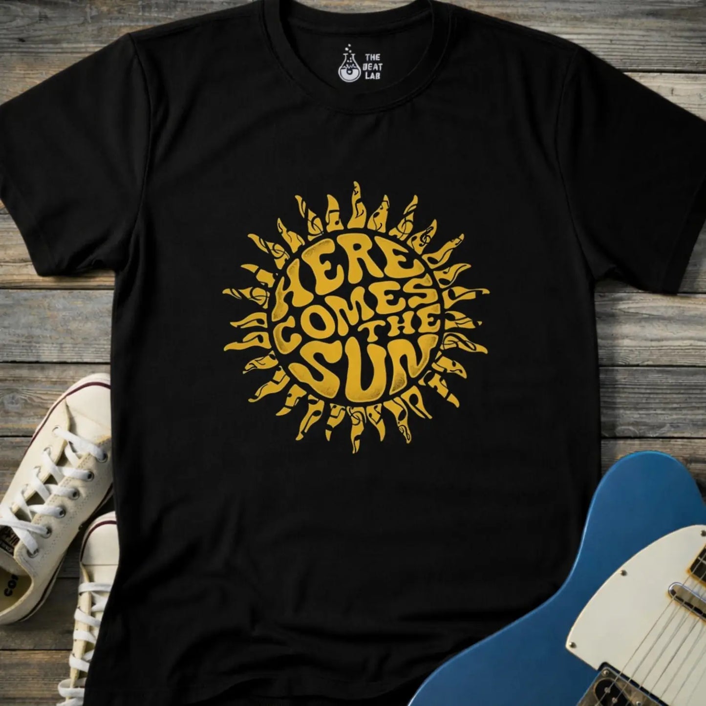 Here Comes the Sun T-shirt - Black / S - T-Shirt